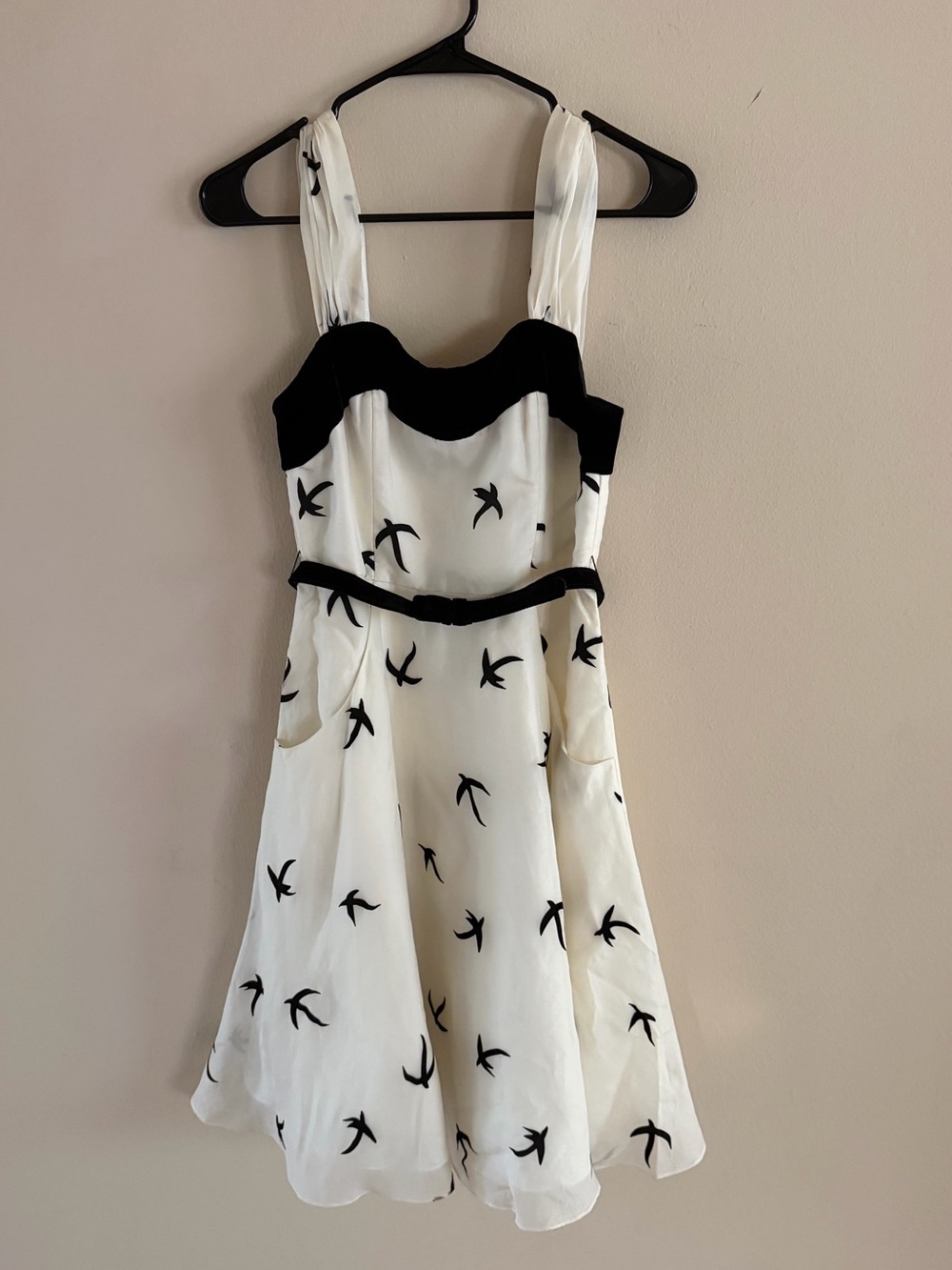 Hitherto "Floating Flock" Silk Dress